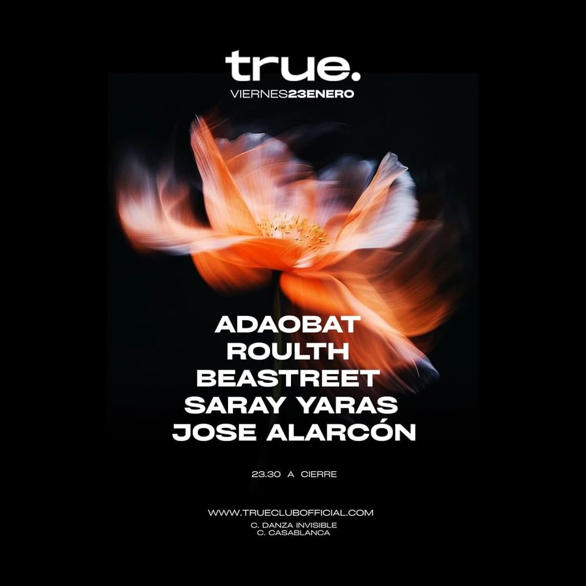 Adaobat, Roulth, Beastreet en vivo en True Club Málaga 2026