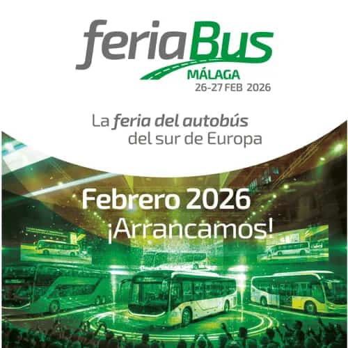 Imagen de un autobús con la marca FERIABUS