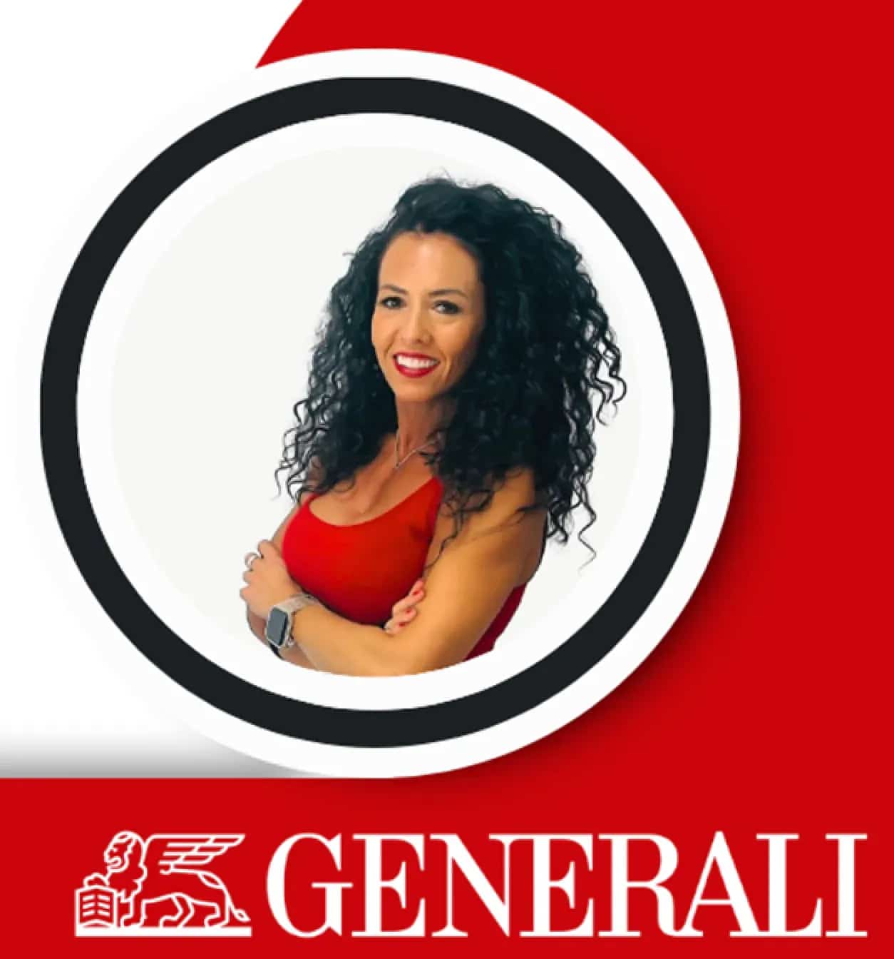 Tarjeta profesional con el nombre “Alma Cruces, Insurance Advisor” y el logotipo de Expat Iuris Insurance Agency.