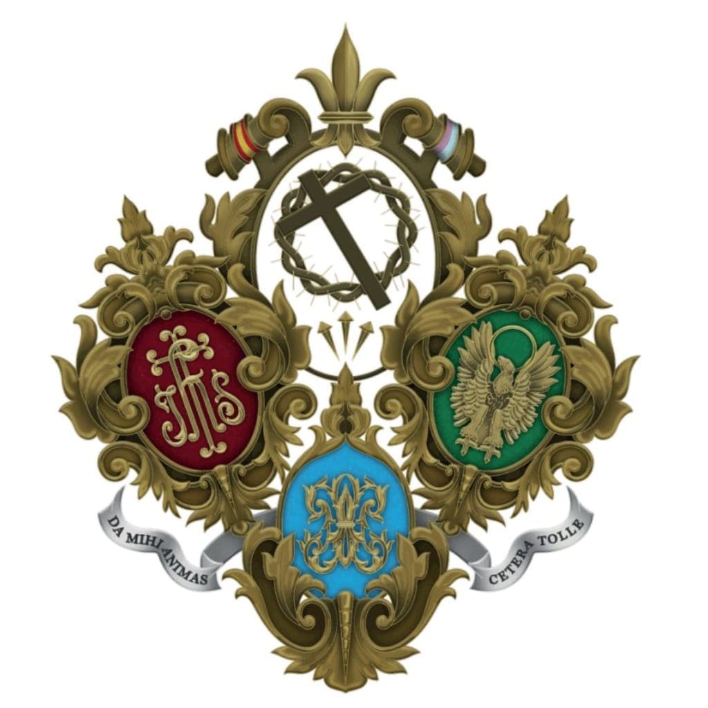 Close-up of the carved face of Our Lady of Calvary, titular image of Marbella’s Calvario Brotherhood, sculpted by Ricardo Dávila in 1981