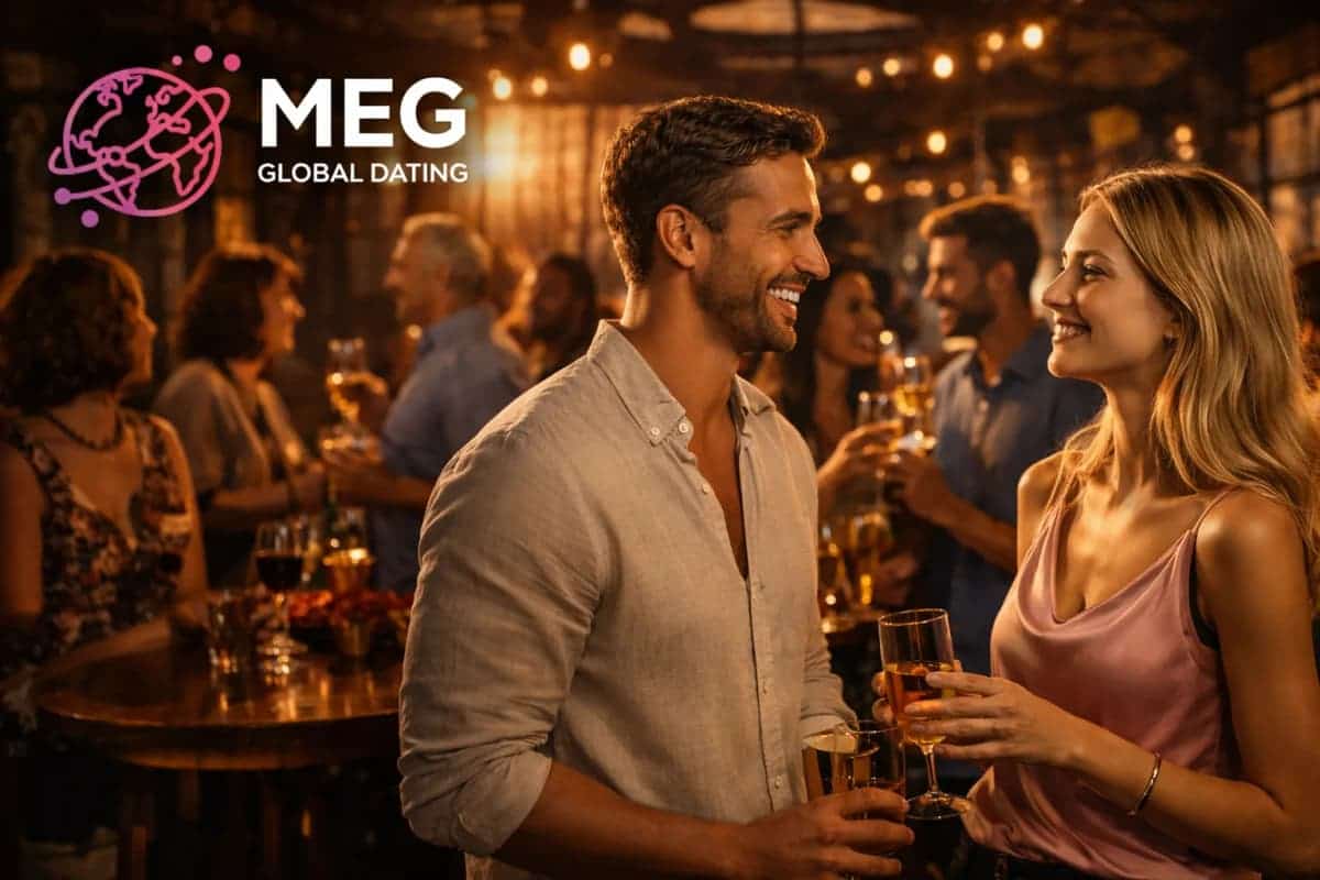 Personas conversando en un evento social de MEG Global Dating en Marbella, una experiencia de speed dating para conocer gente cara a cara sin apps.