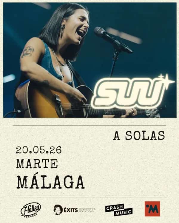 Suu actuando en vivo en Sala Marte en Málaga 2026