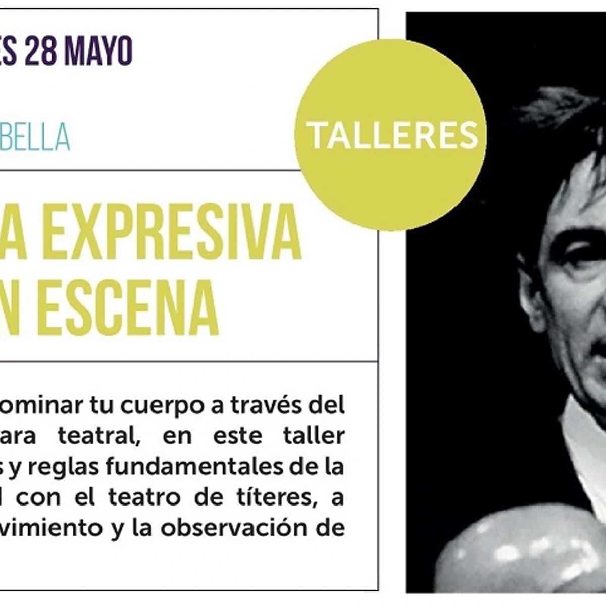 Cartel del Taller de Máscara Expresiva en Marbella 2026