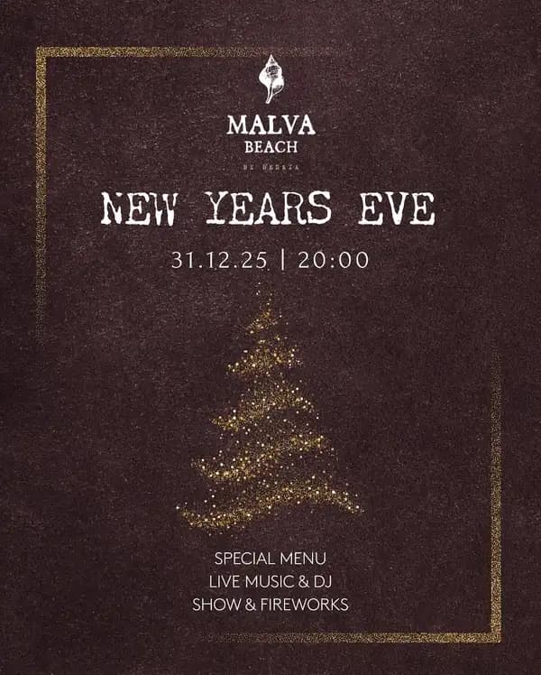 Malva Beach Celebración de Año Nuevo Póster