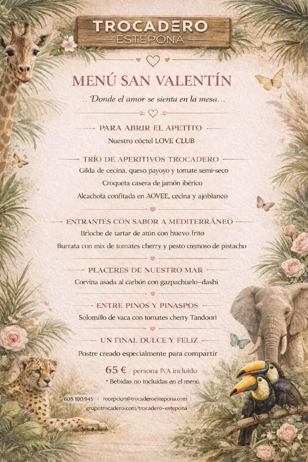 Love Songs & Jazz: Menú Especial San Valentín en Trocadero Estepona Imagen de Galería 1