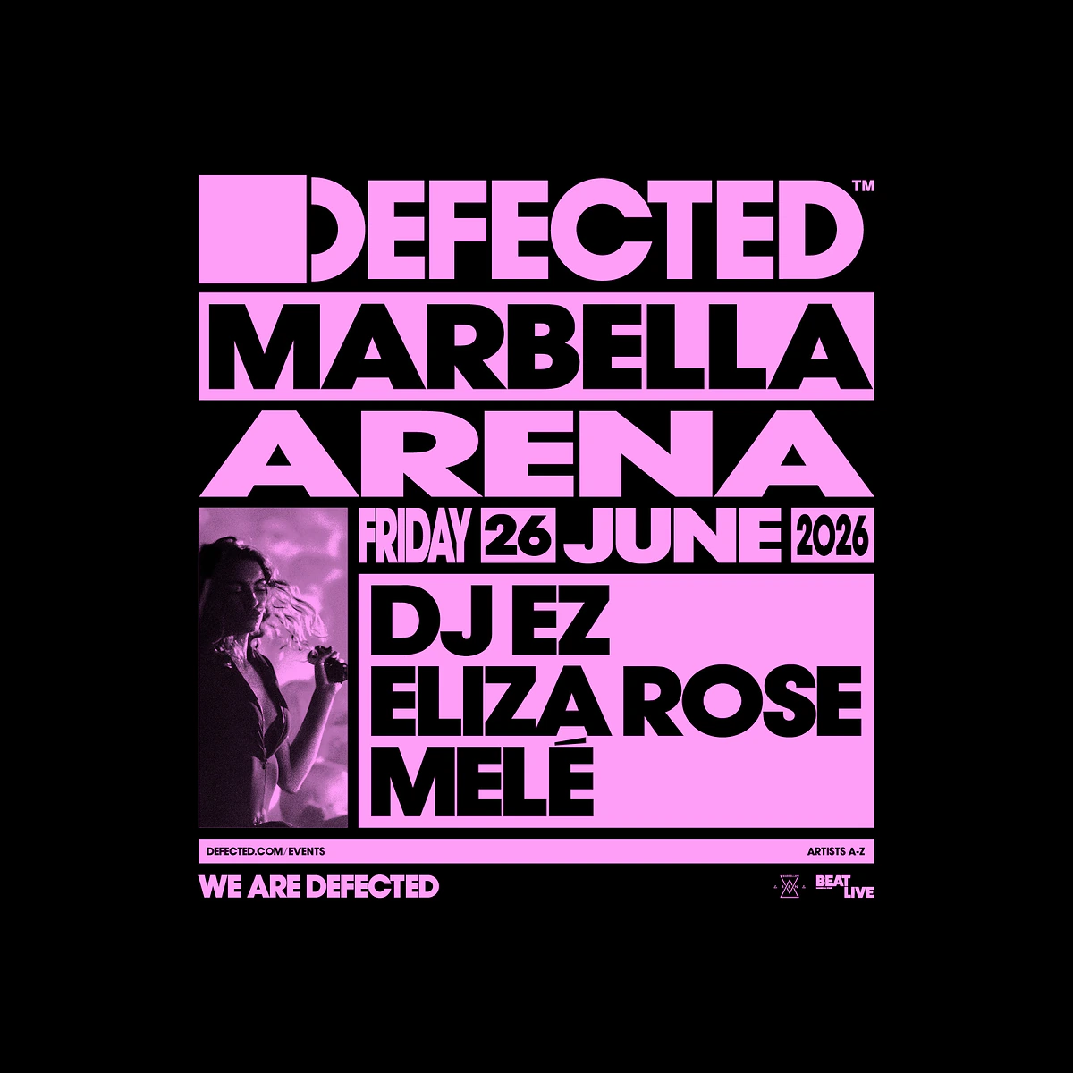 DEFECTED house music event with DJ EZ in Marbella 2026