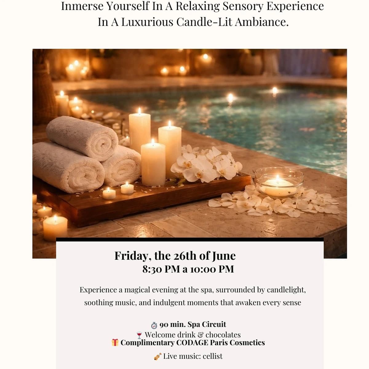 Velvet Candle Night Spa Póster