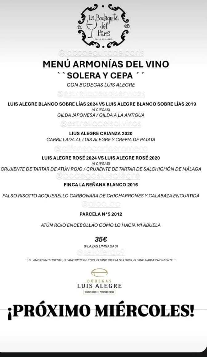 Armonías del Vino · Maridaje con atún y carrillada Luis Alegre Imagen de Galería 1