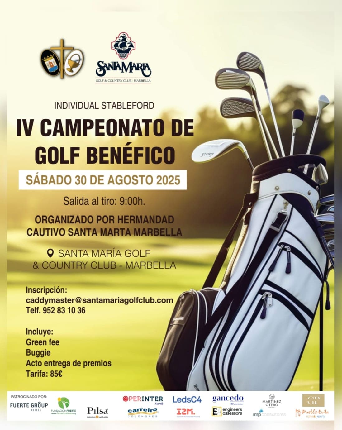 Campeonato de Golf Benéfico Hermandad Cautivo Santa Marta Póster