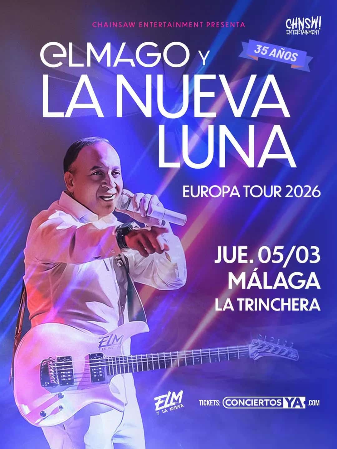 El Mago y La Nueva Luna actuando en directo durante su primera gira en España.