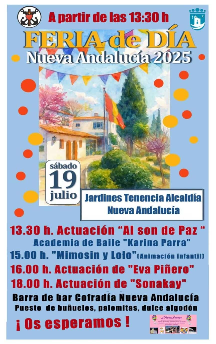 🎡 Nueva Andalucía Day Fair 2025 – Gardens of the Municipal Hall Poster