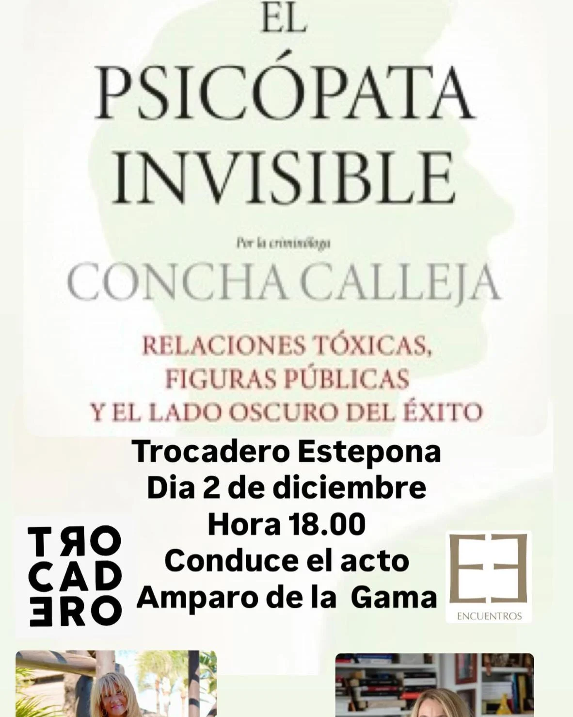 Talk with Concha Calleja: “The Invisible Psychopath” Poster