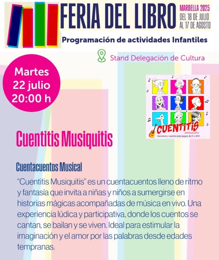 Cuentitis Musiquitis 📚🎶 at Marbella Book Fair 2025 Poster