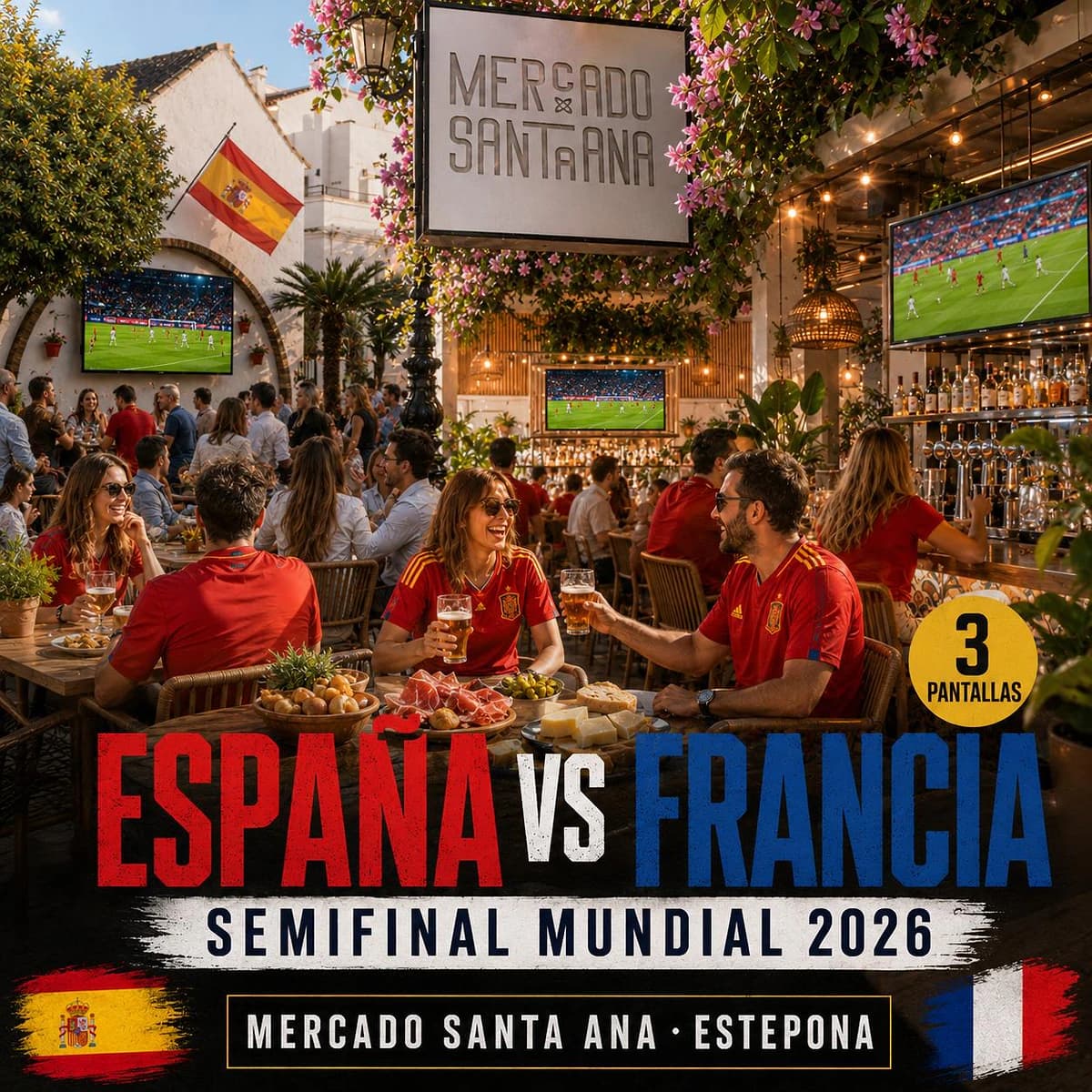 Spain vs France World Cup Semi-final Poster
