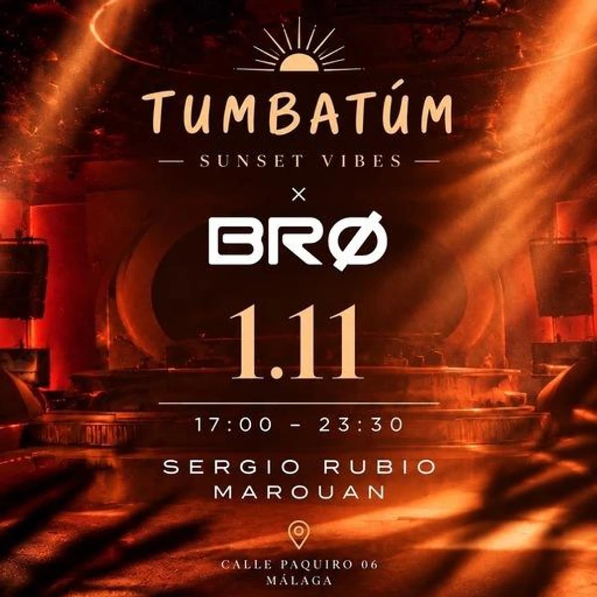 TUMBATÚM en BRØ: DJs y percusión en vivo · 1 noviembre Póster