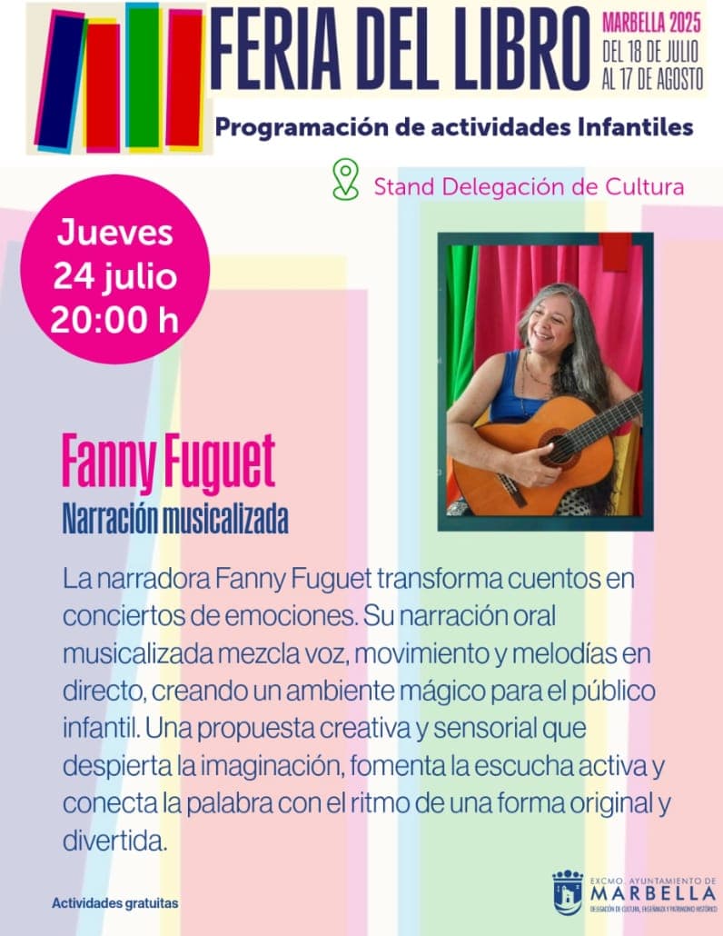 Fanny Fuguet 🎸 Musical Storytelling for Kids in Marbella Poster