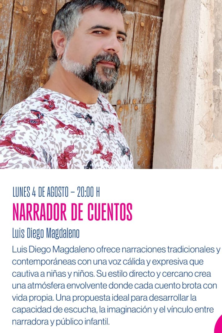 Storyteller Luis Diego Magdaleno at Parque de la Alameda Poster