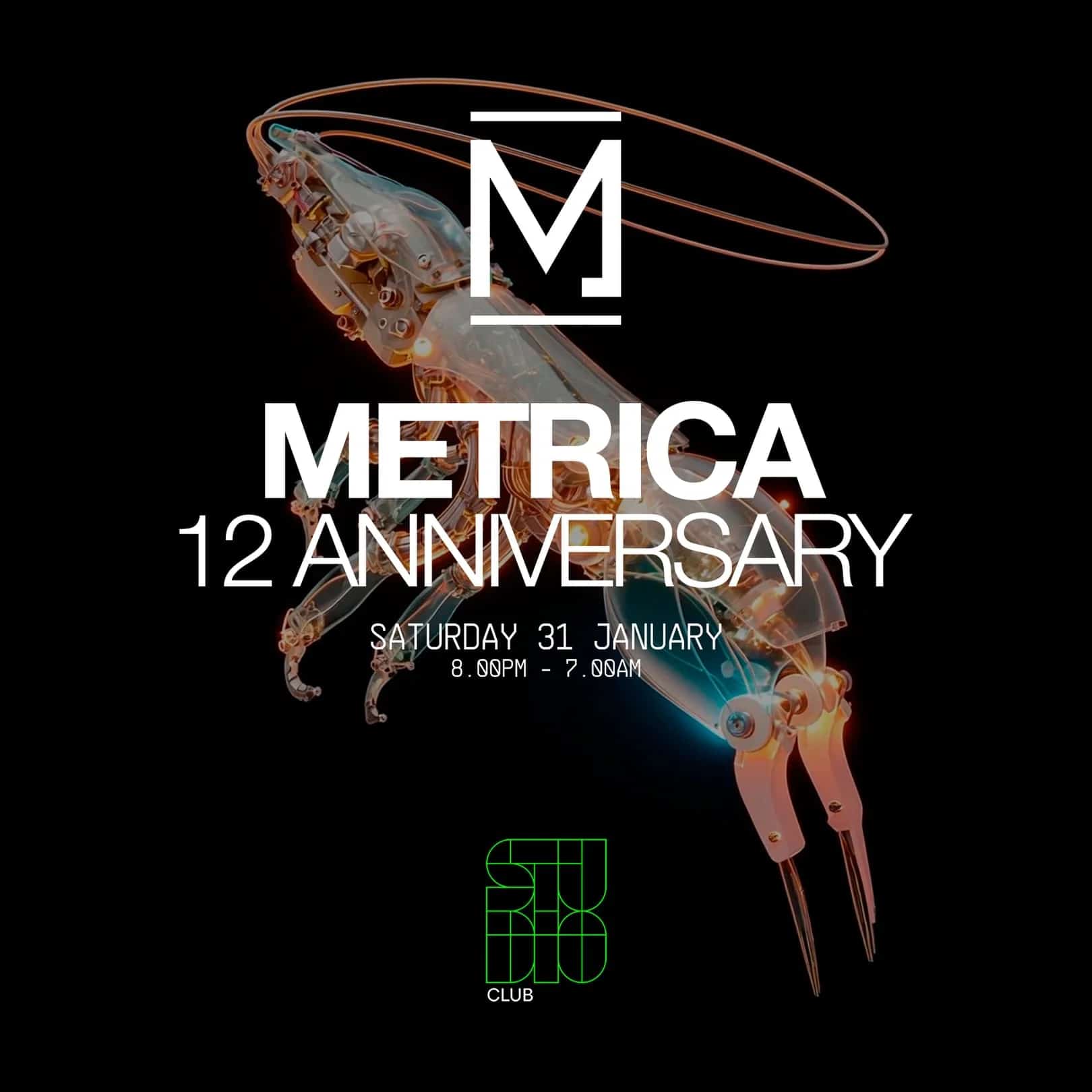 Celebración del XII Aniversario de Studio X Metrica en Studio Club en Málaga 2026