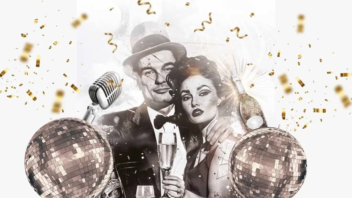 Cena elegante de Nochevieja con música en directo en Marbella.