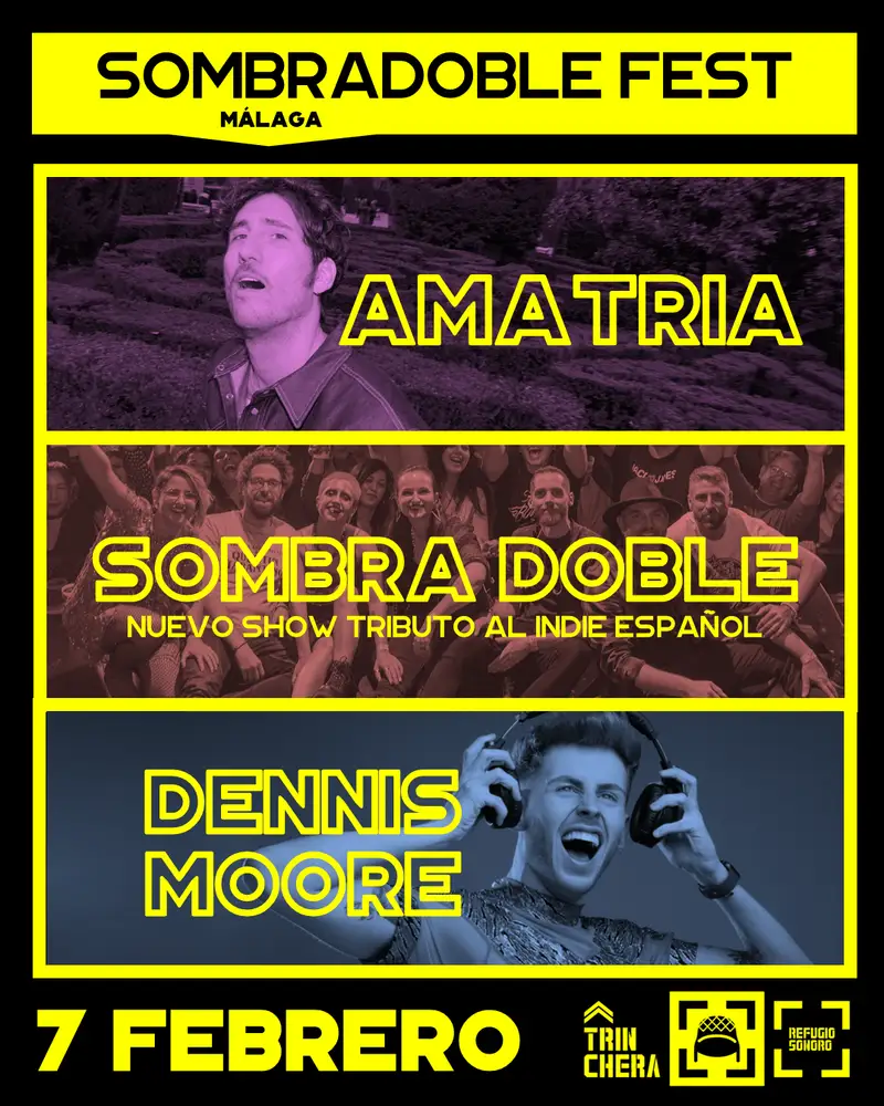 Sombra Doble Fest con Amatria y DJ Dennis Moore en Málaga 2026