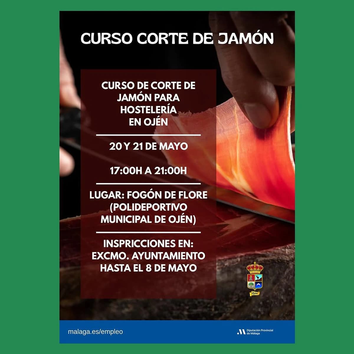 Curso de Corte de Jamón – Mejora tus Habilidades Culinarias Póster