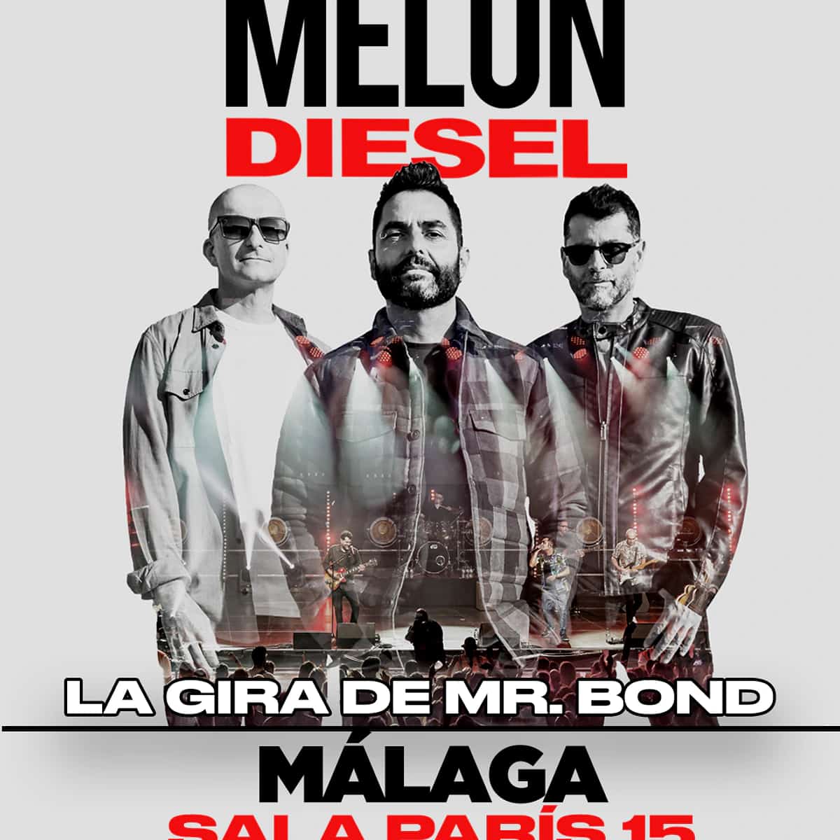 Melón Diesel actuando en vivo en Málaga 2026