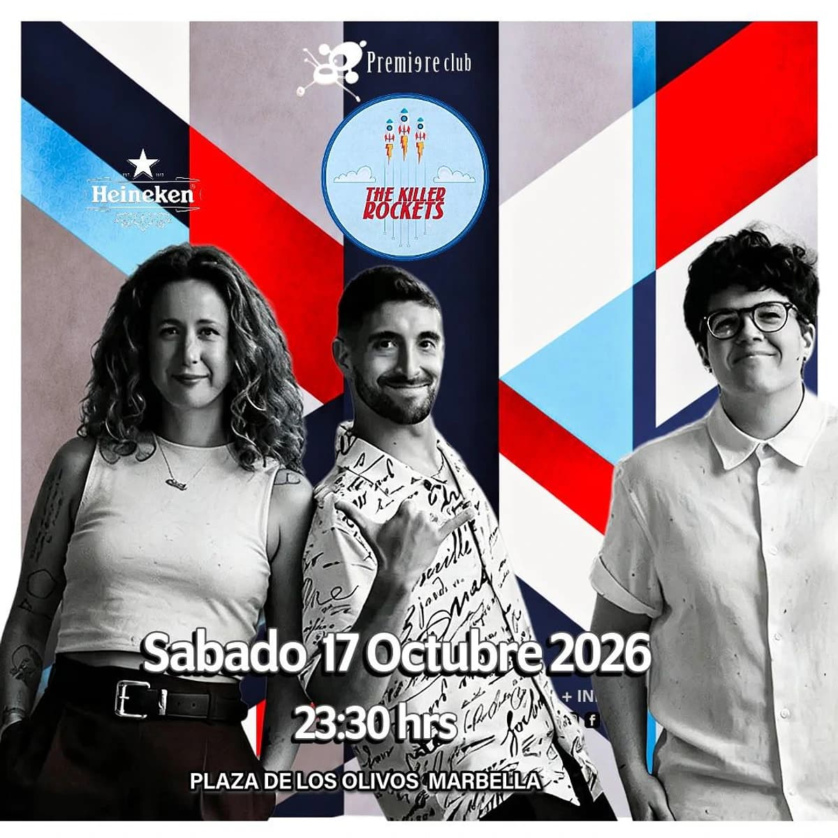 The Killer Rockets abre con covers rock y después Chris Martin y Juan Premiere siguen como DJs hasta las 06:00. Sábado 17, 23:30 h, gratis, +18.