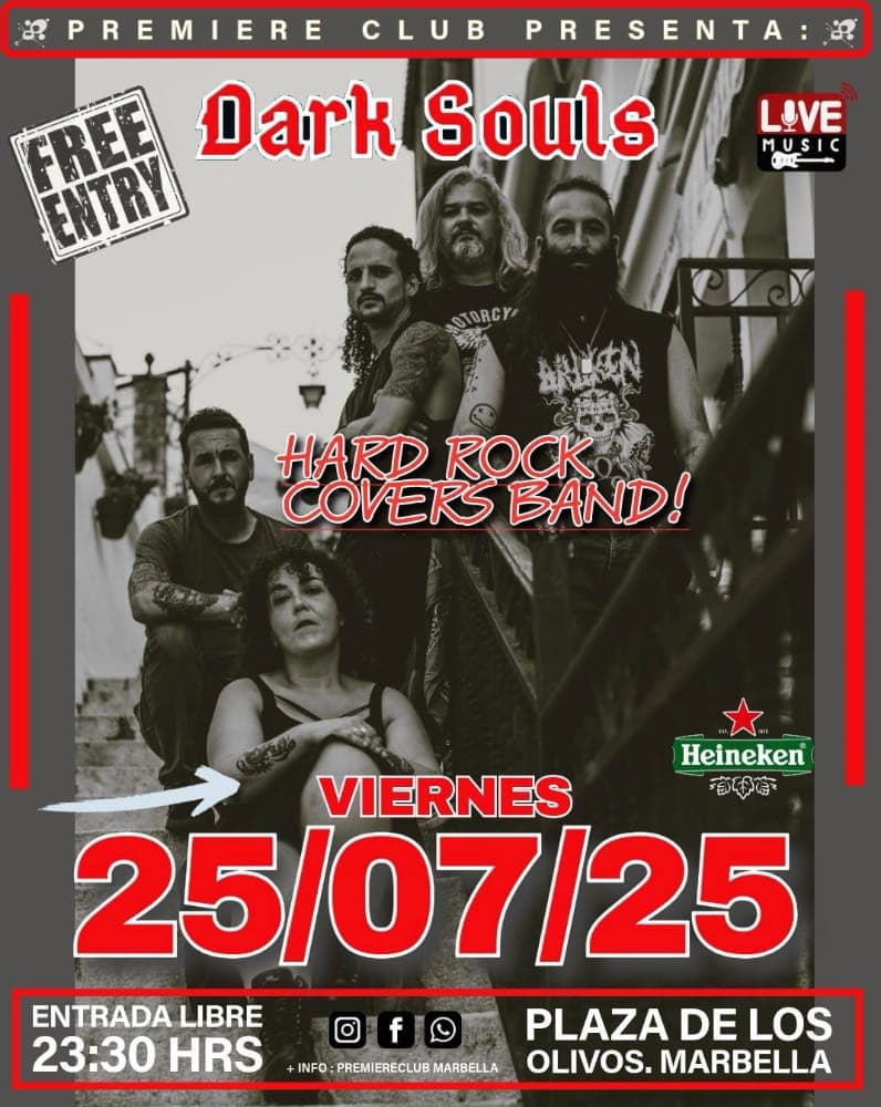 Dark Souls – Free Hard Rock Night in Marbella on July 25 Poster