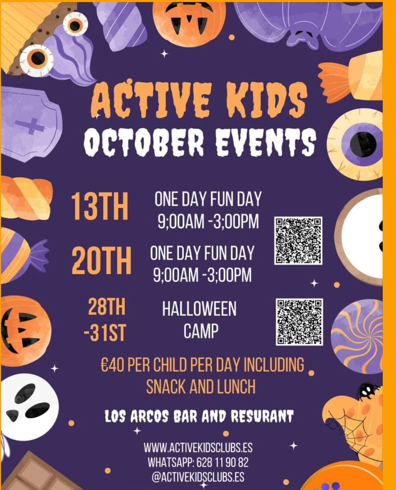October Break Halloween´s Camp Poster