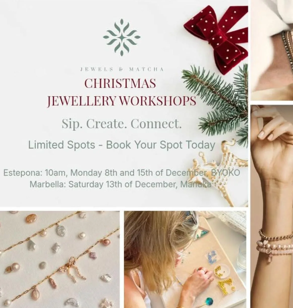 Christmas Jewellery Workshops Poster