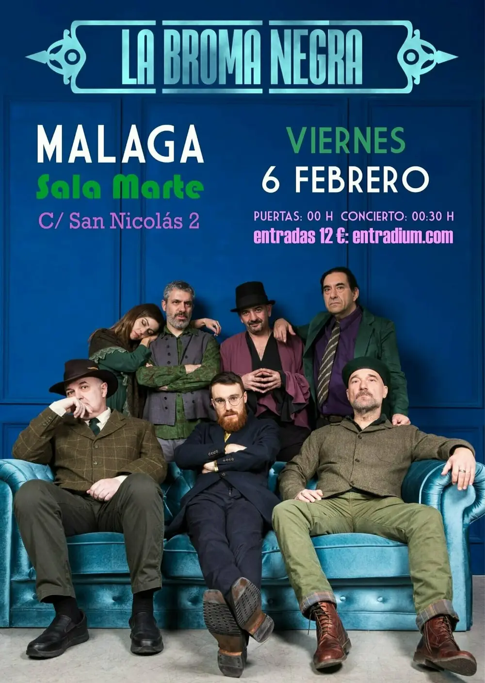 La Broma Negra actuando en vivo en Málaga 2026