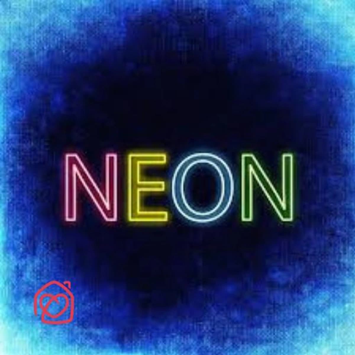 Taller sensorial neón en Casa Ángeles (Marbella): imagen de “NEON” con efecto luminoso, ideal para anunciar una tarde creativa con luz y color.