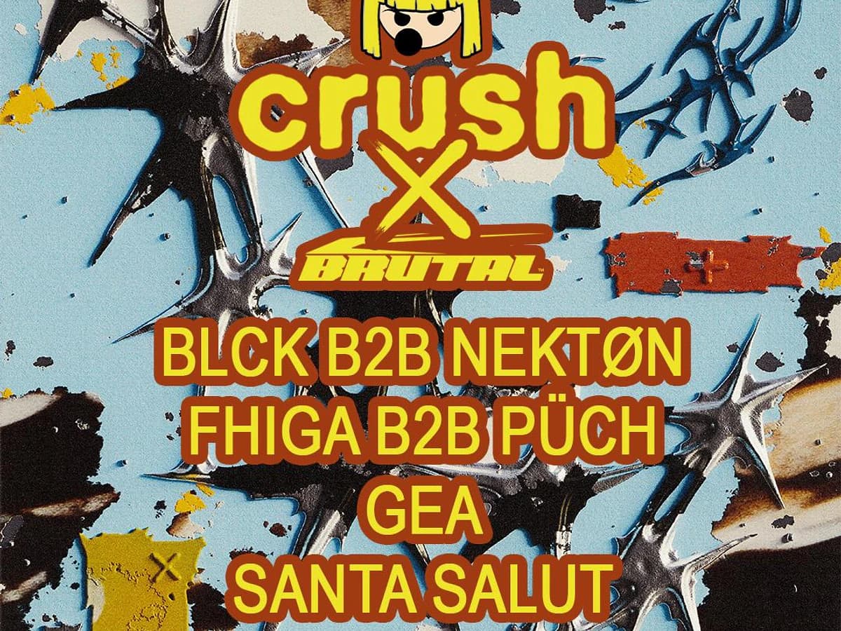 CRUSH X BRUTAL – Fiesta de Hard Techno Póster