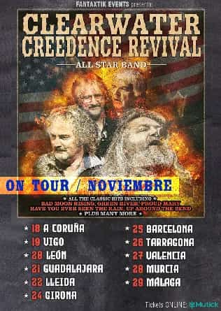 Clearwater Creedence Revival actuando en Málaga 2026