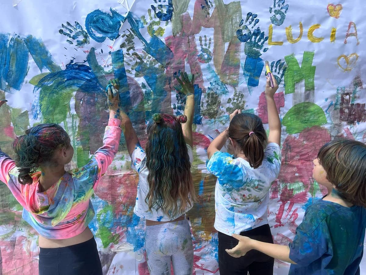 Poster for The Colour Monster workshop at Casa Ángeles, featuring details of a children’s activity about emotions, painting and music on Saturday 11 April.