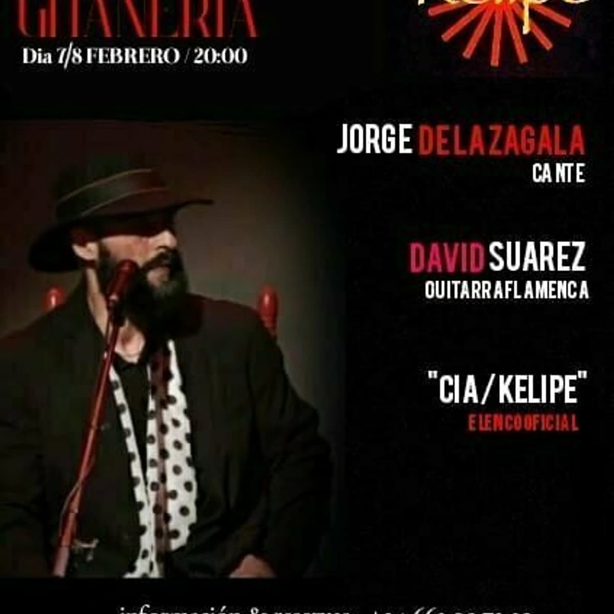 Jorge de la Zagala actuando en flamenco en Málaga 2026