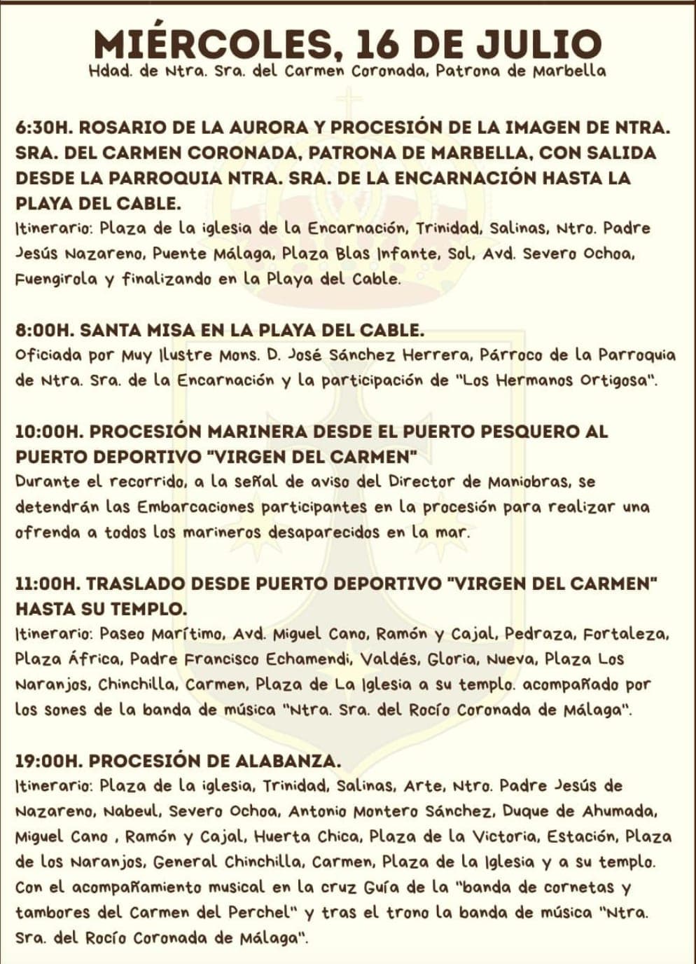 Virgen del Carmen - Patrona de Marbella Imagen de Galería 1