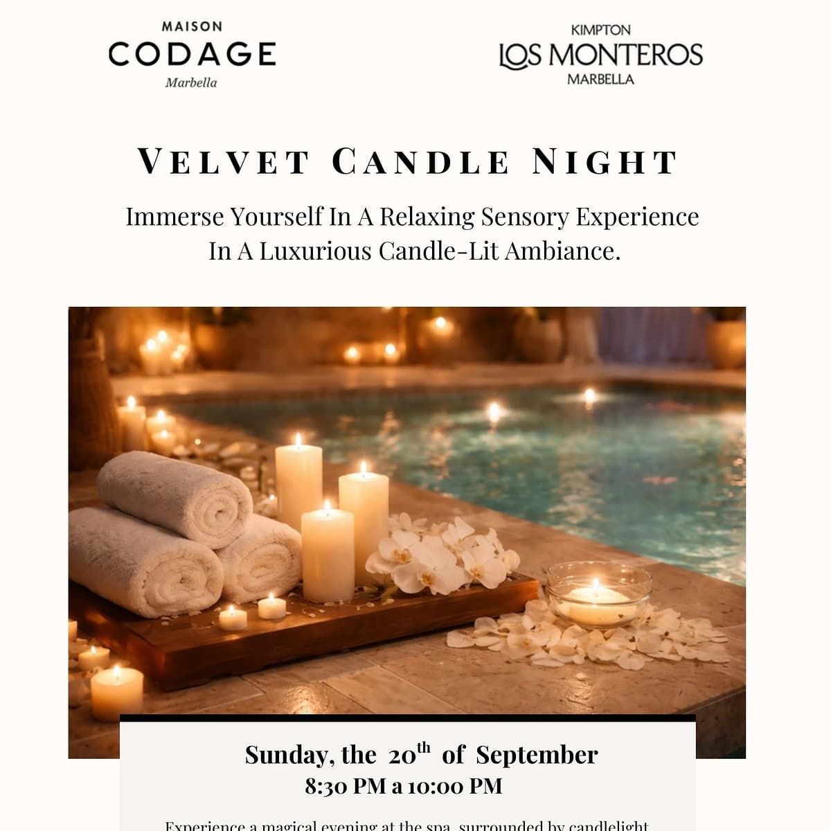 Velvet Candle Night Spa Póster