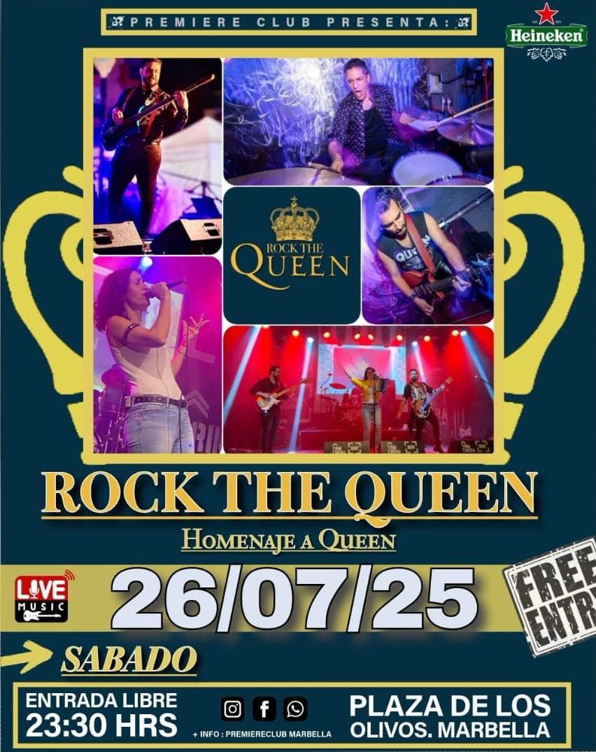 Rock the Queen – Tributo en Directo y Gratuito Póster