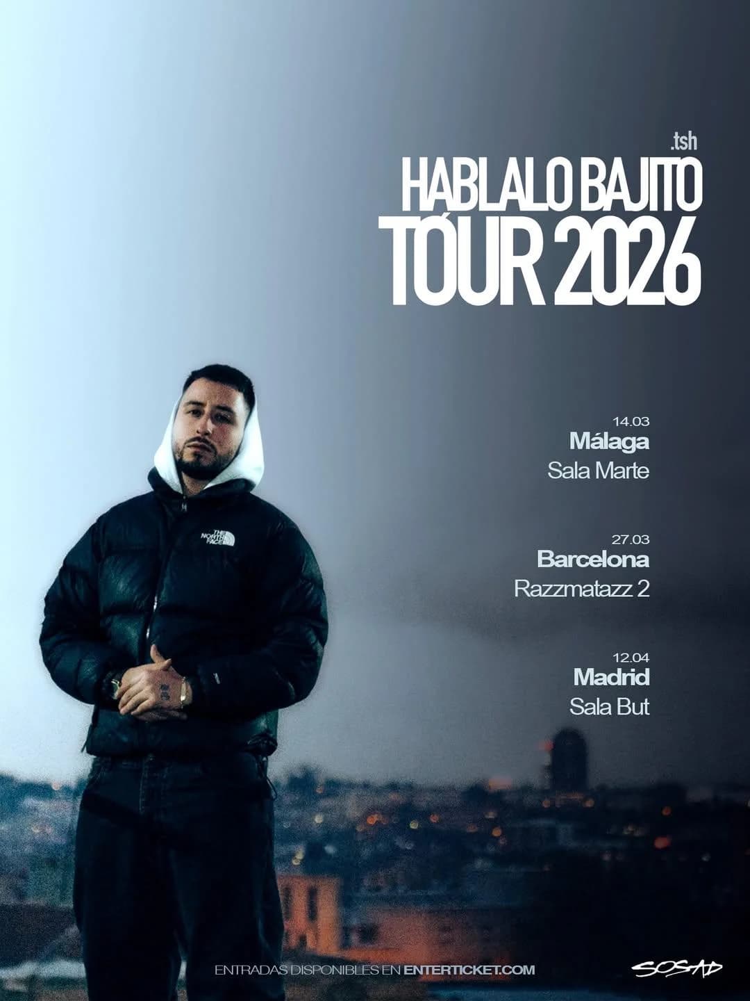 Concierto de Sosad en Málaga con la gira Háblalo Bajito 2026.