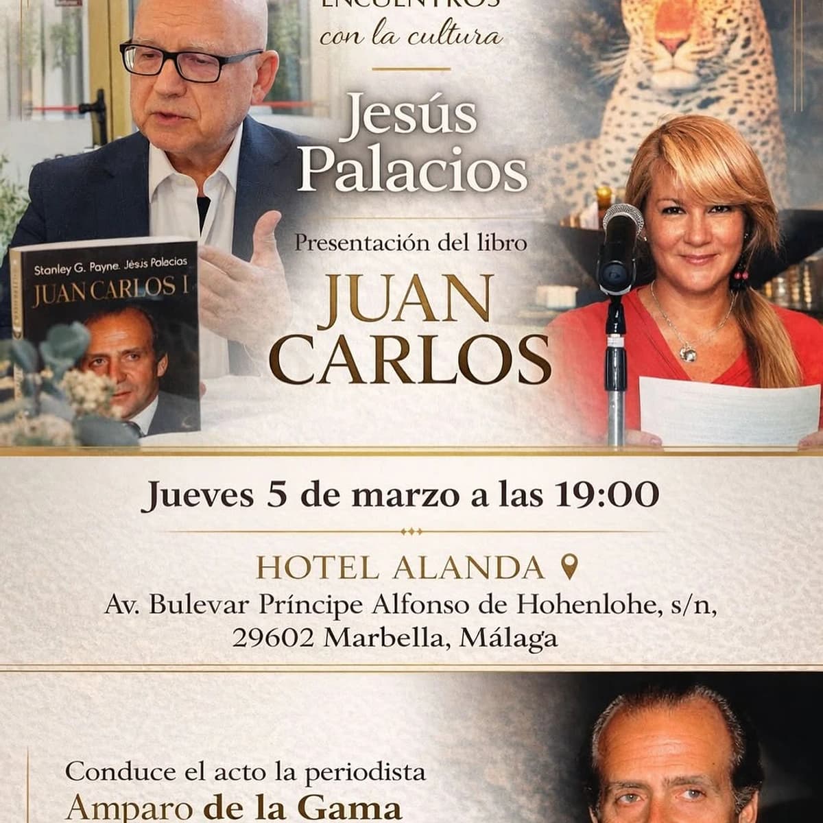 Jesús Palacios – Juan Carlos Book Presentation Poster