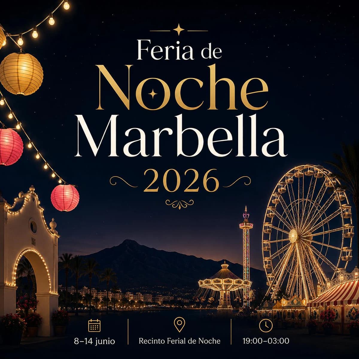 Feria de Noche Marbella 2026 Póster