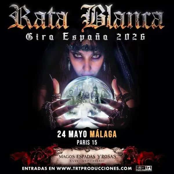 Rata Blanca actuando en directo durante la gira 35 años de Magos, Espadas y Rosas.