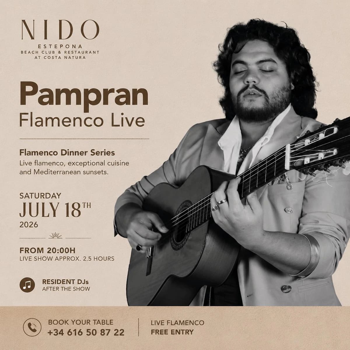 Pampran Flamenco Live at Nido Estepona Poster