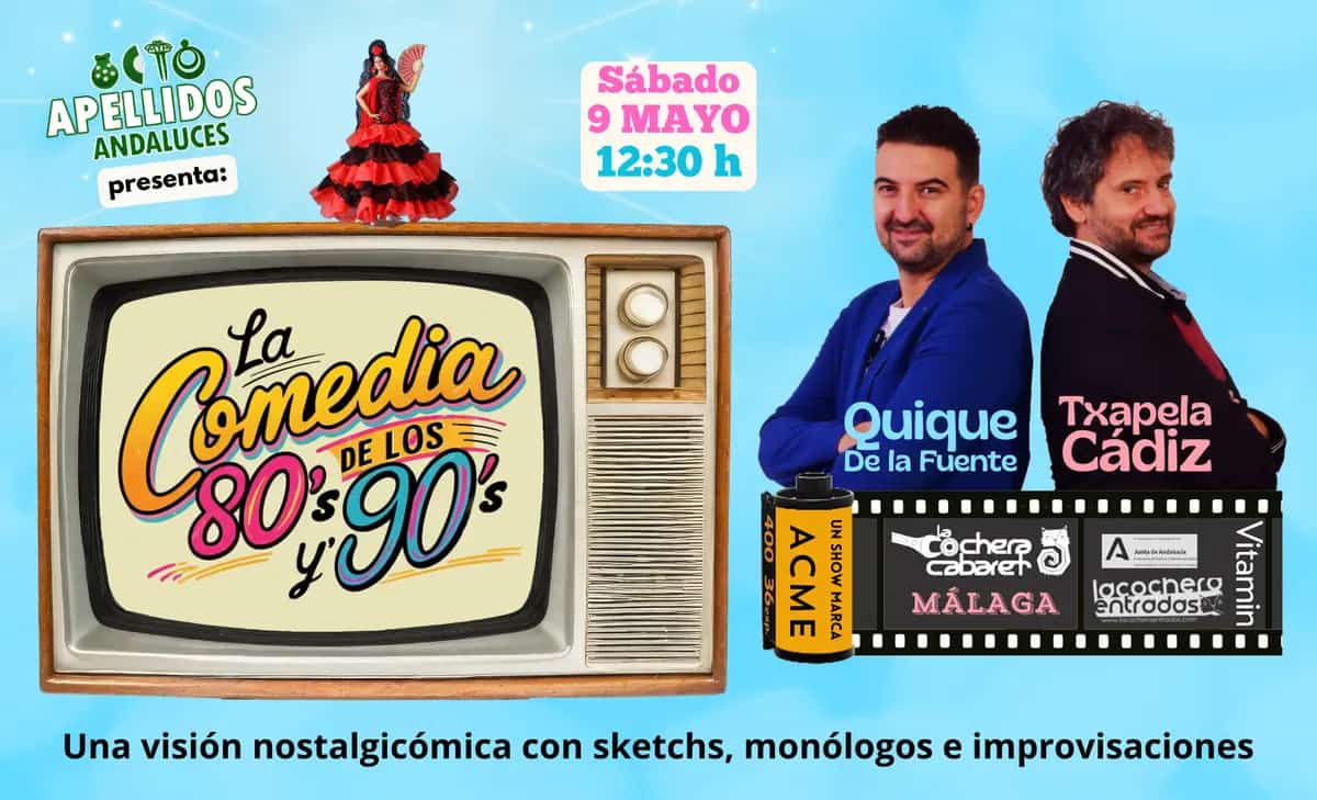 Cartel del espectáculo La Comedia de los 80's y 90's en Málaga 2026