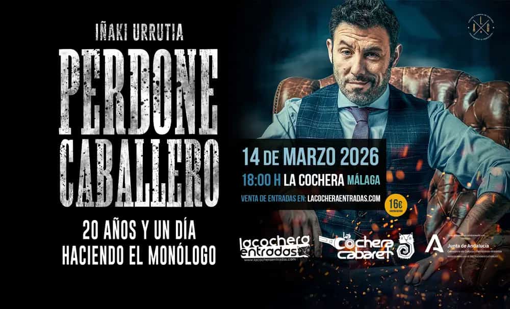 Iñaki Urrutia actuando en 'Perdone, Caballero' en Málaga 2026