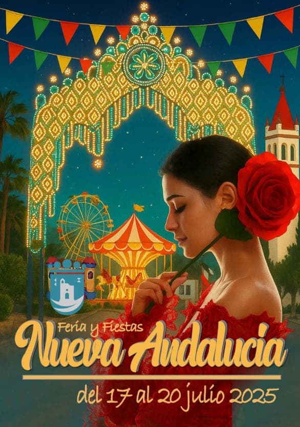 Nueva Andalucía Fair Finale 20 July: La Marea, Pablo Petri & Arenal Duo – Municipal Caseta Poster