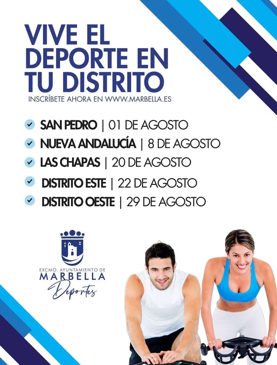Spinning in the Neighborhoods Marbella – San Pedro Alcántara Promenade, free session 1 August 2025 (19:30‑21:00) Poster