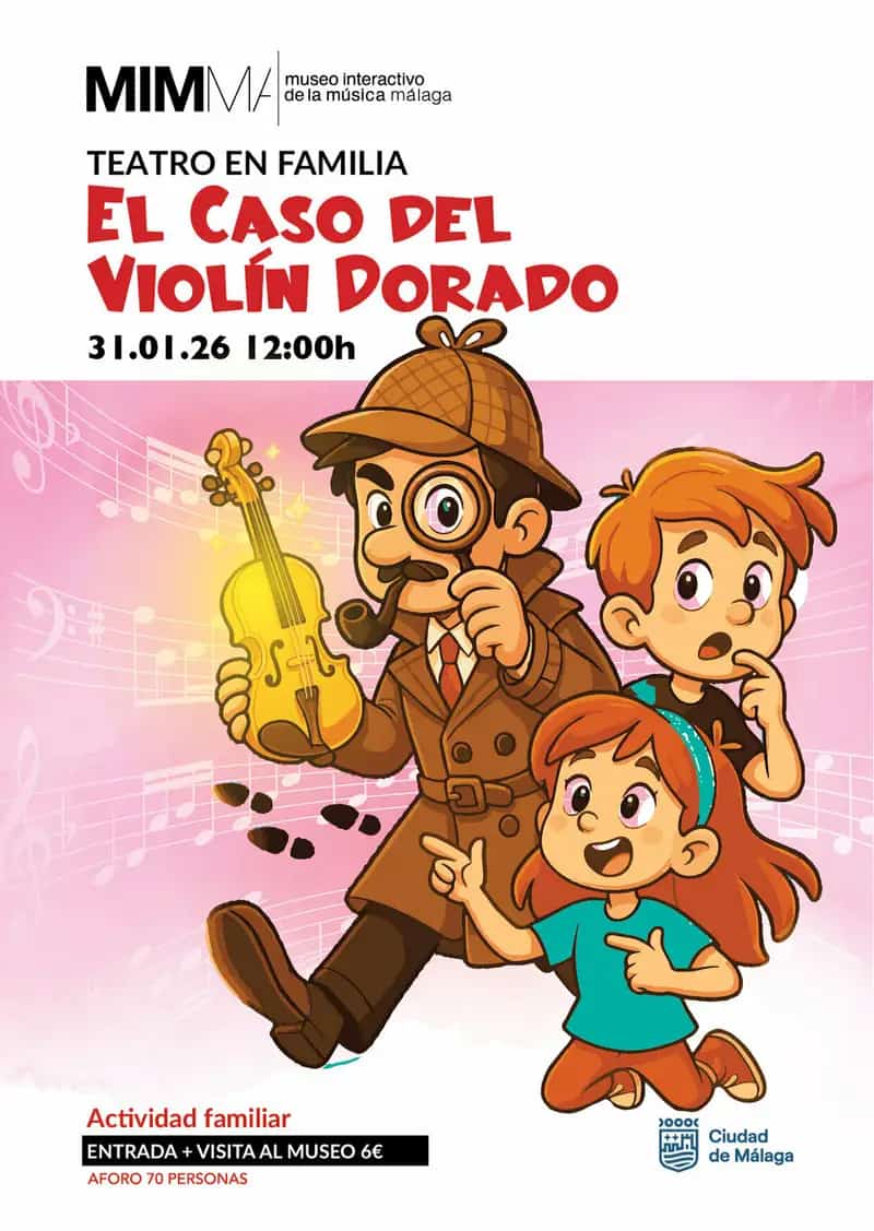 Detective Narumi en la producción teatral El caso del violín dorado en Málaga 2026