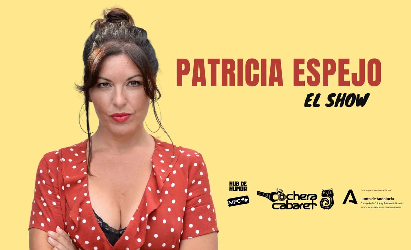 Patricia Espejo performing her comedy show in Málaga 2026